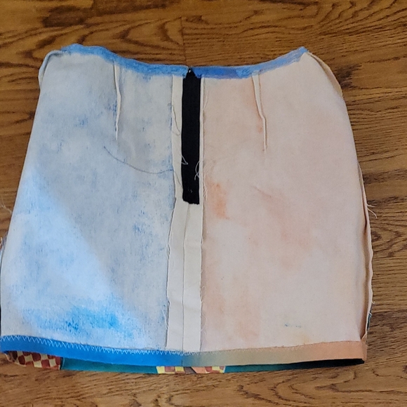 One of a kind handpainted cowboy on skirt - Picture 6 of 9